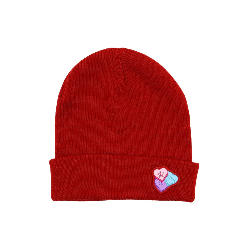 Jeffree Star - Valentine's‎ Day Beanie - Red Candy Hearts - One Size